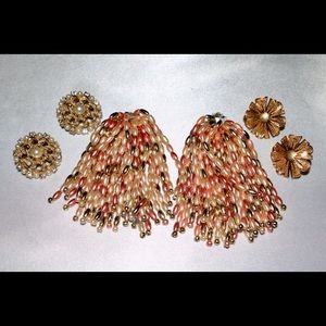 Vintage clip on earrings